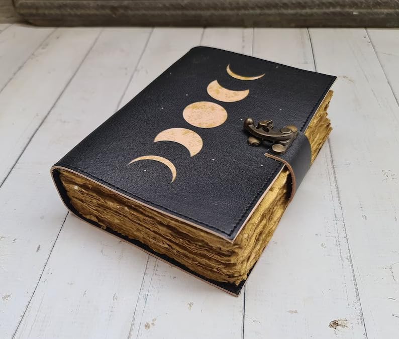 Moon Phases Leather Bound Journal
