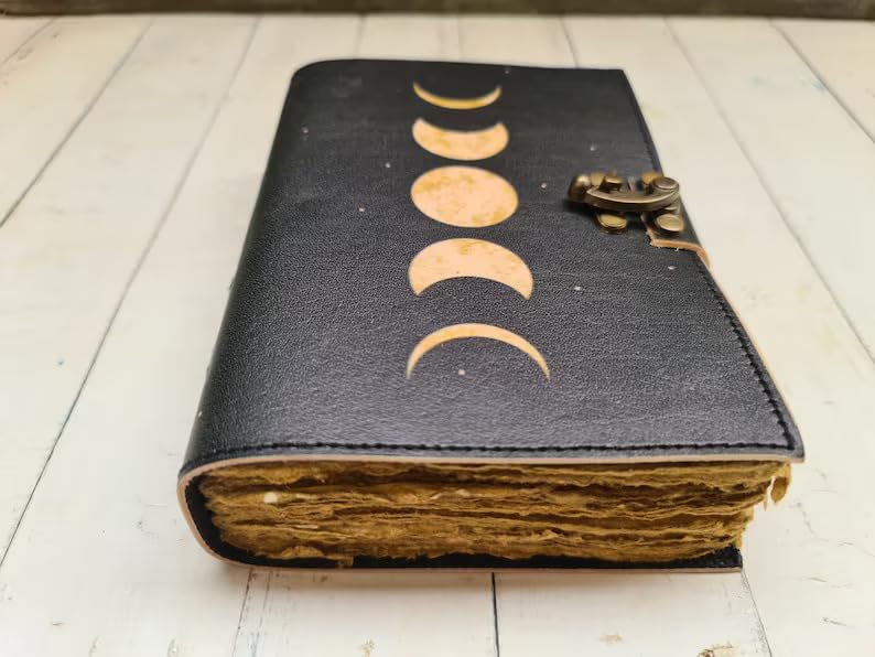Moon Phases Leather Bound Journal