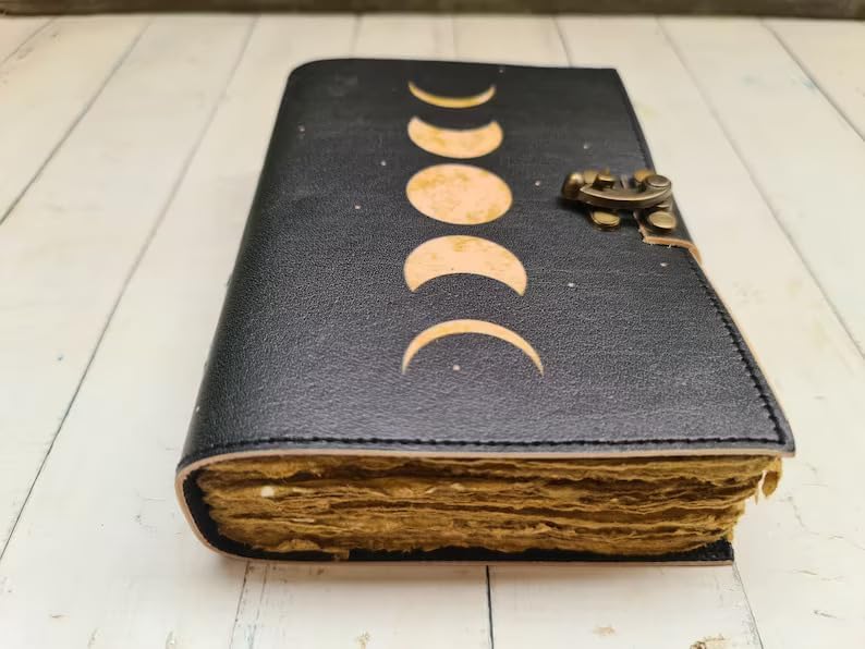 Moon Phases Leather Bound Journal