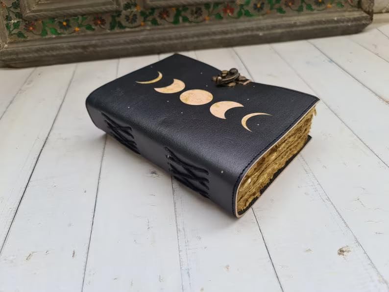 Moon Phases Leather Bound Journal