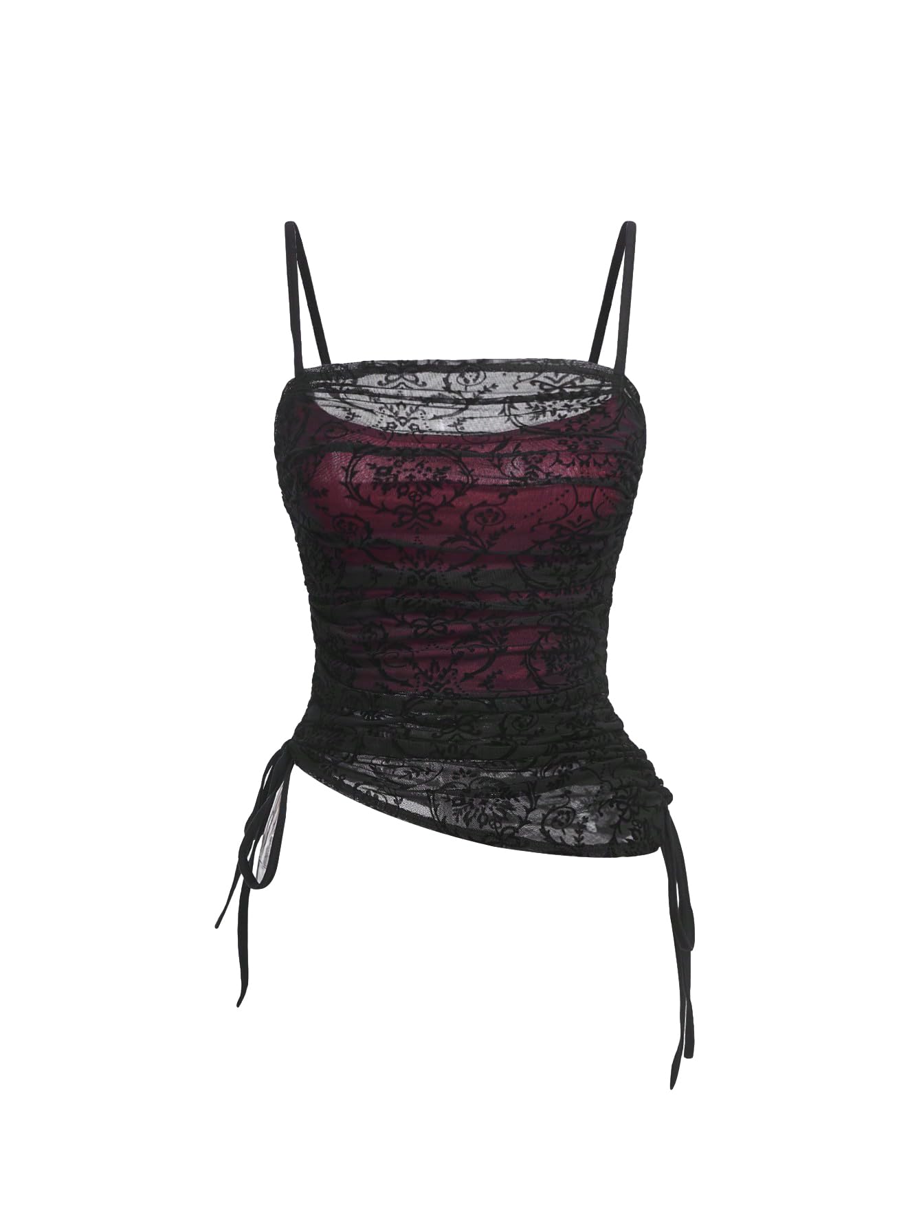 Ruched Lace Cami Top