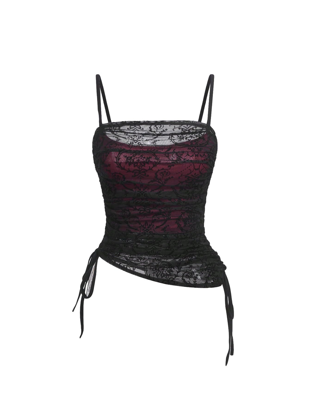 Ruched Lace Cami Top