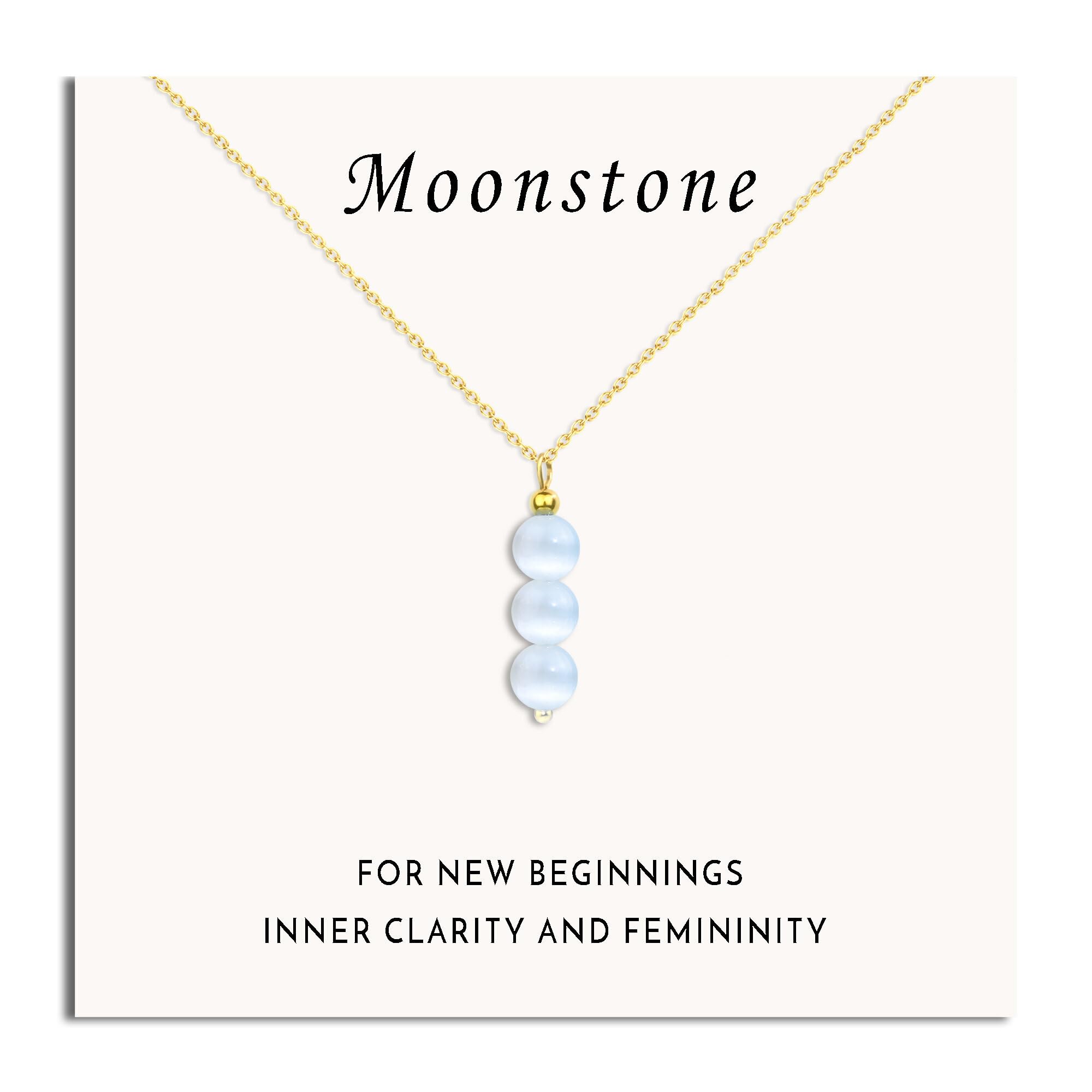 Moonstone Healing Crystal Necklace