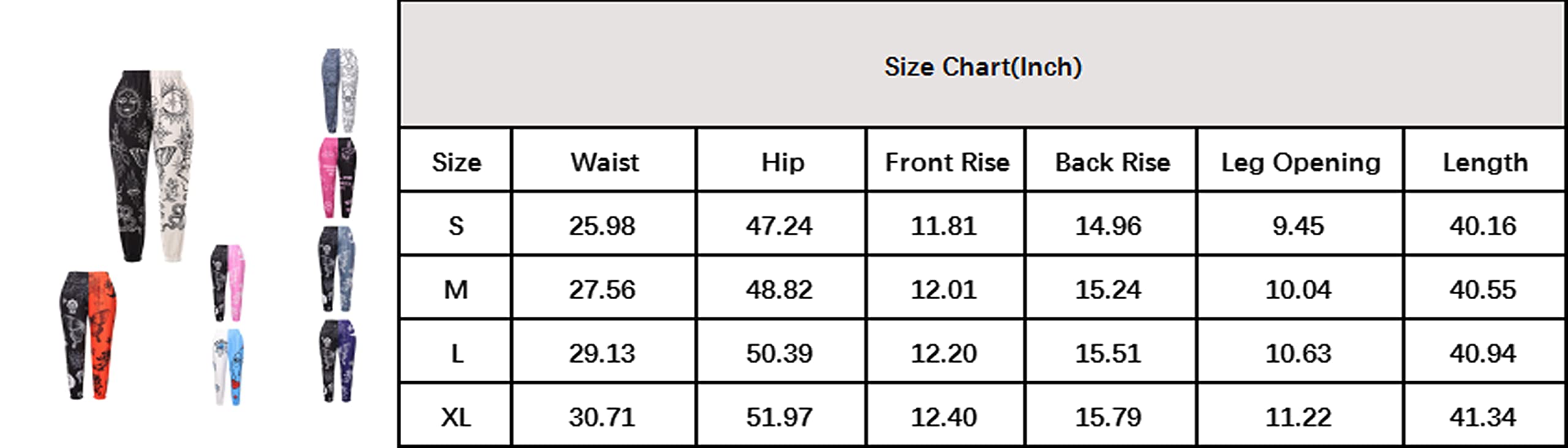 Amuver Women's Boho Hippie Harem Pants High Smocked Waist Printed Patchwork Sweatpants Yoga 90S Goth Baggy Casual Trousers