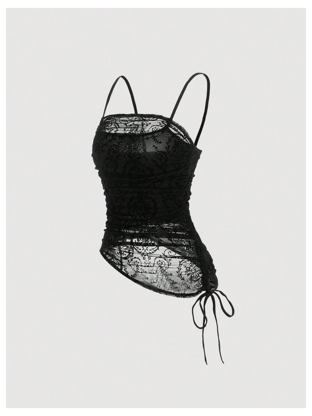 Ruched Lace Cami Top