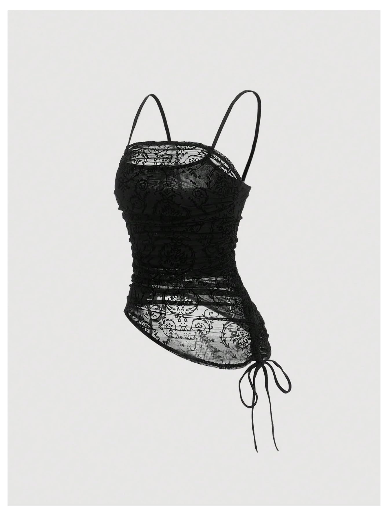 Ruched Lace Cami Top