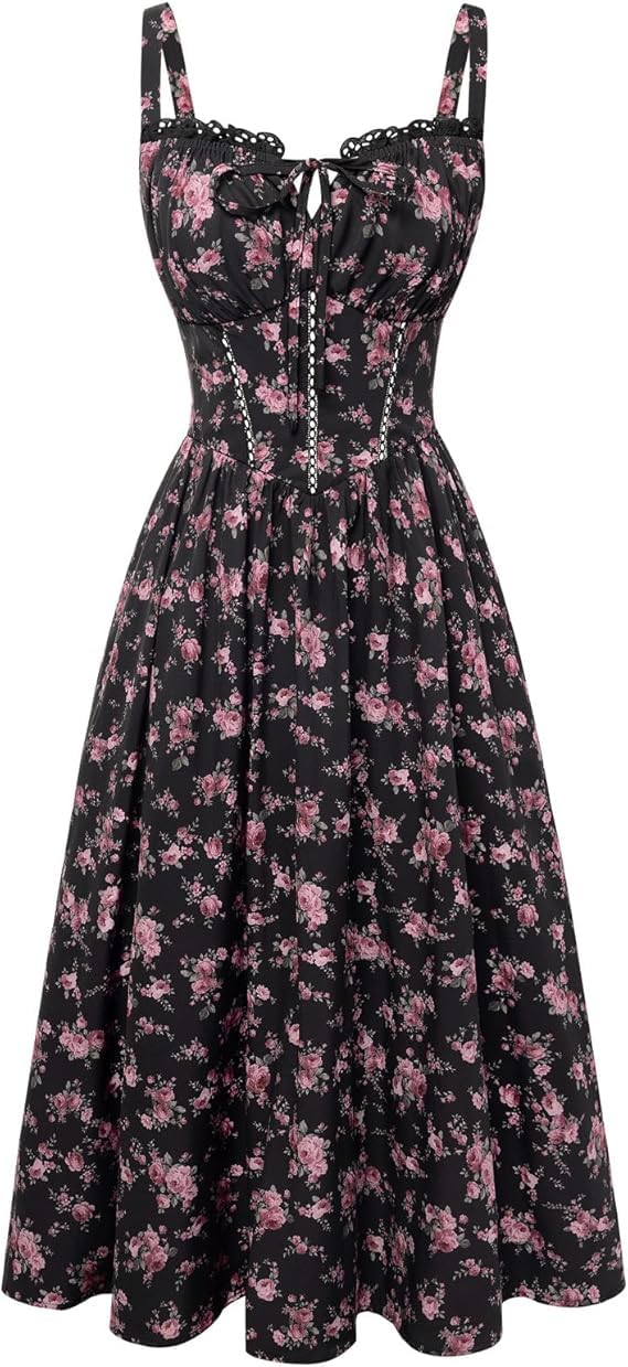 Floral Corset Milkmaid Sundress