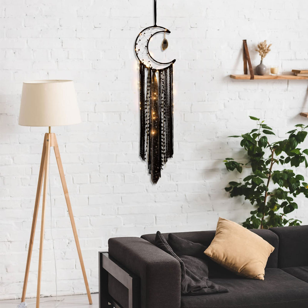 Crescent Moon Agate Dream Catcher