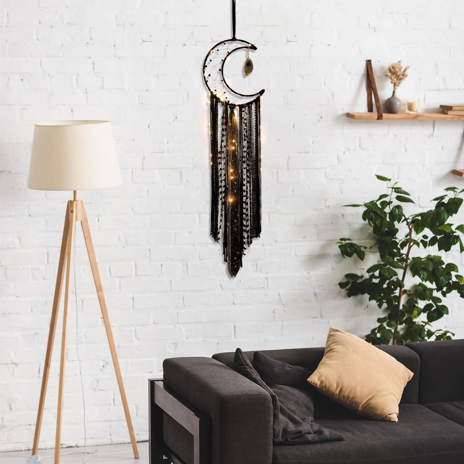 Crescent Moon Agate Dream Catcher