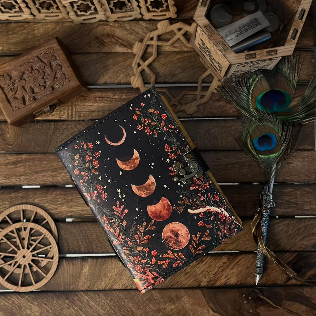 Moon Phases Leather Bound Journal
