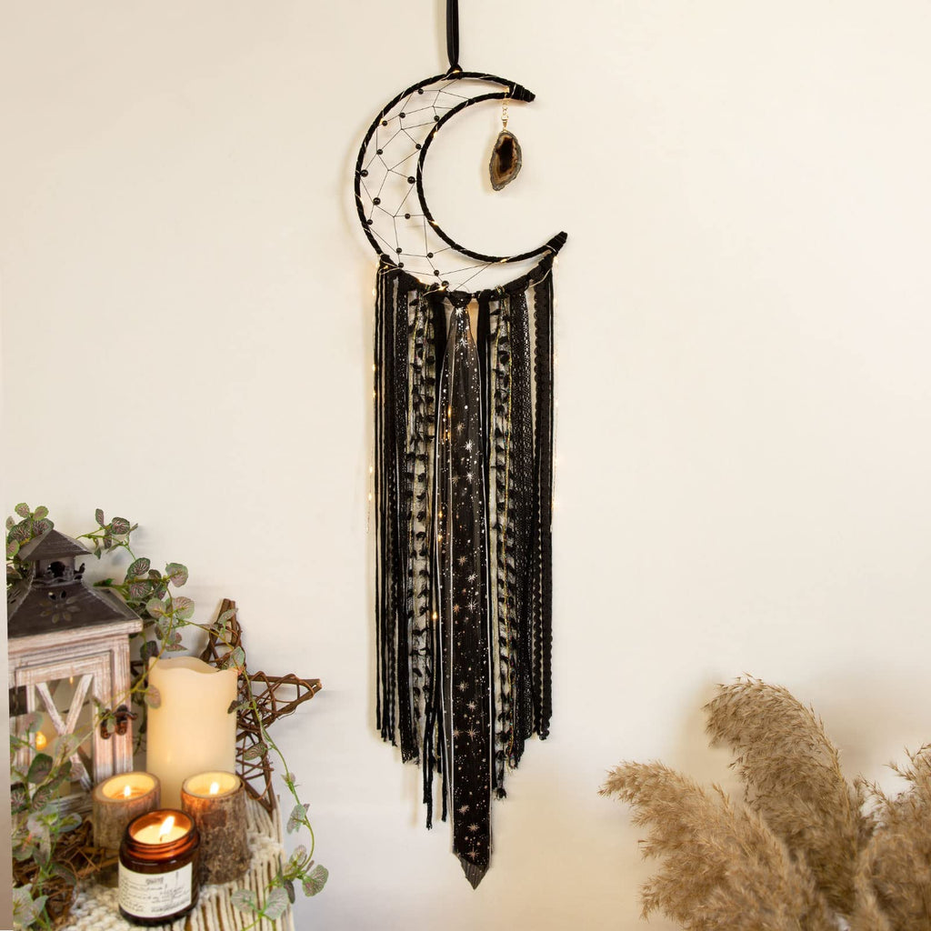 Crescent Moon Agate Dream Catcher