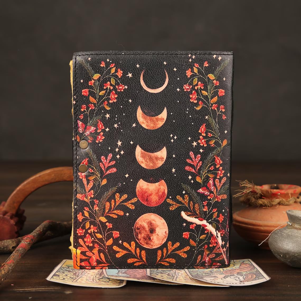 Moon Phases Leather Bound Journal