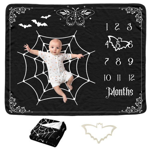 Bat Baby Monthly Blanket for Newborn