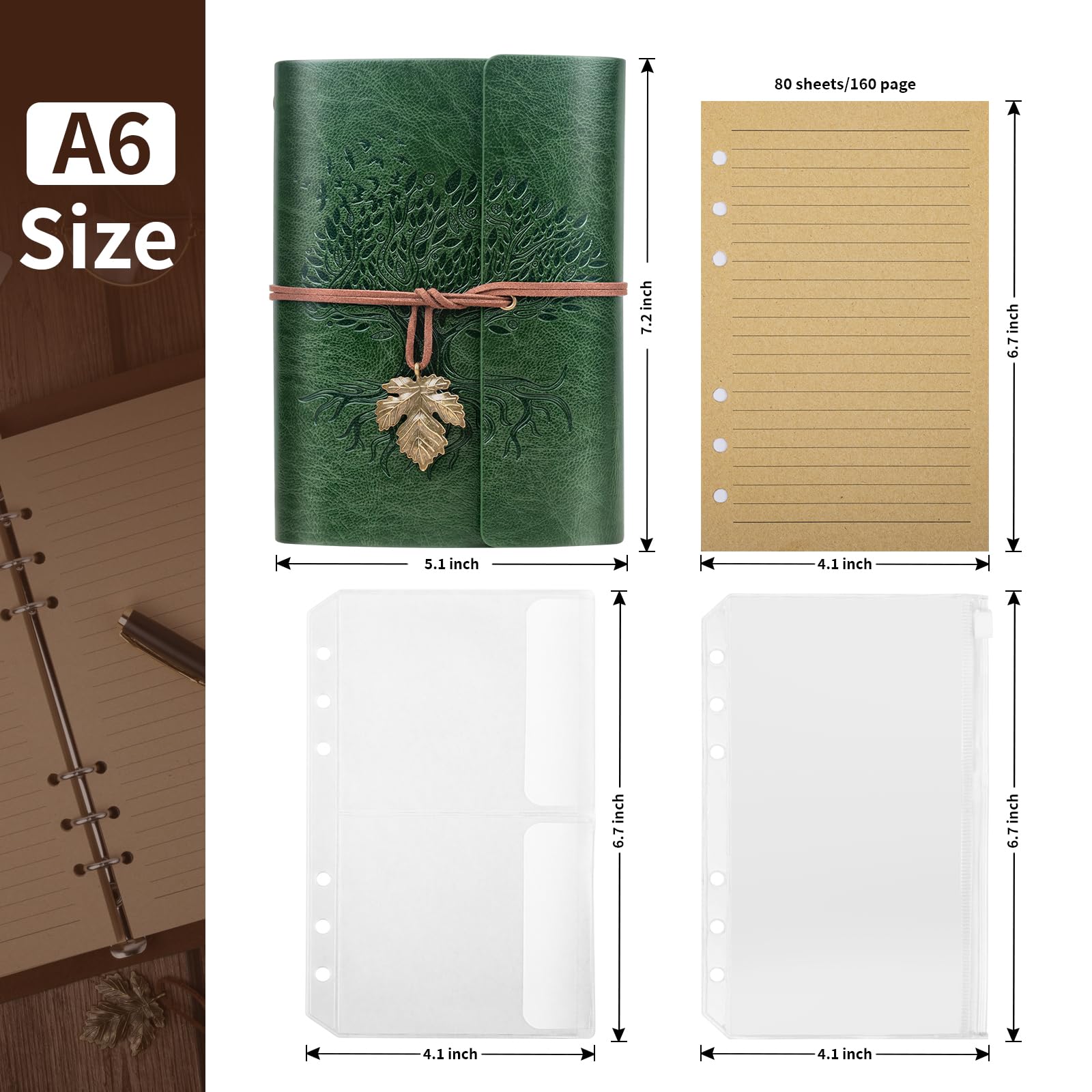 Refillable Vintage Writing Journals