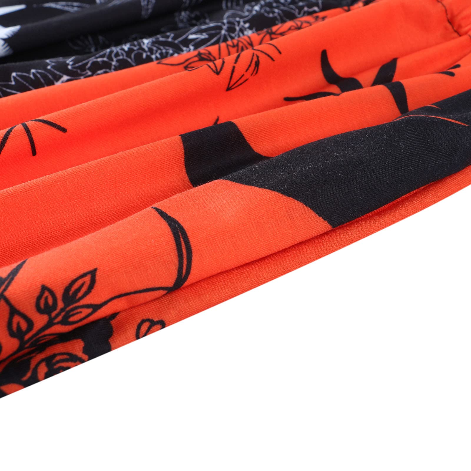 Amuver Women's Boho Hippie Harem Pants High Smocked Waist Printed Patchwork Sweatpants Yoga 90S Goth Baggy Casual Trousers