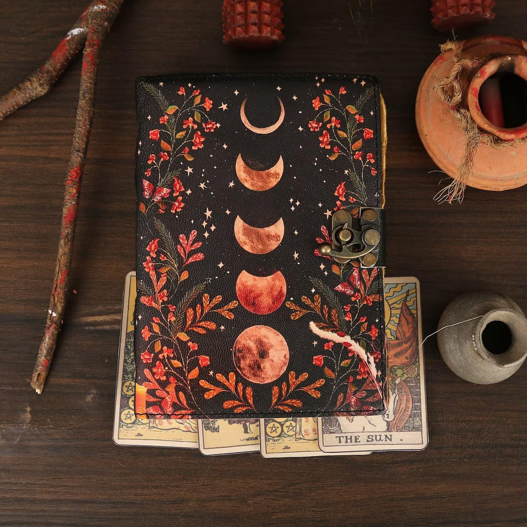Moon Phases Leather Bound Journal