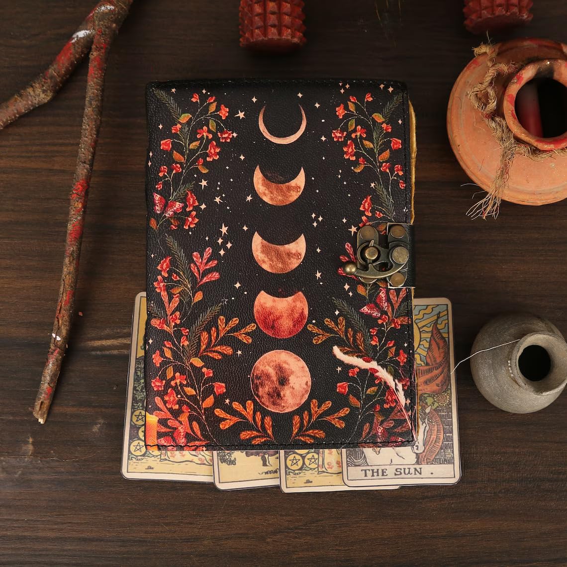 Moon Phases Leather Bound Journal