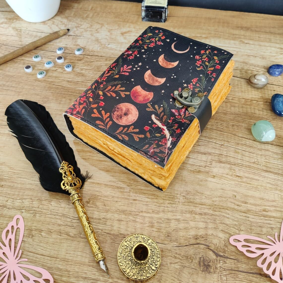 Moon Phases Leather Bound Journal
