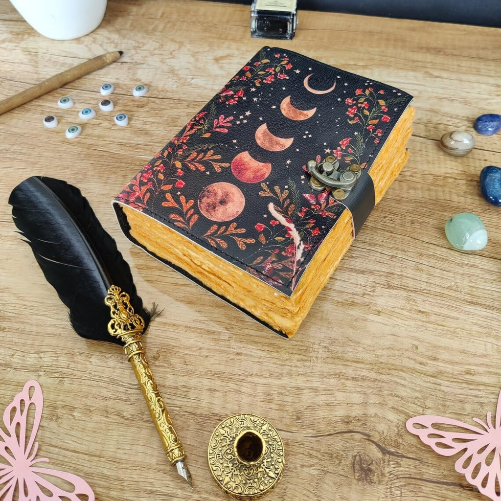 Moon Phases Leather Bound Journal