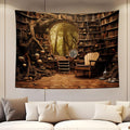 Bookshelf Fairy Tale Forest Tapestry