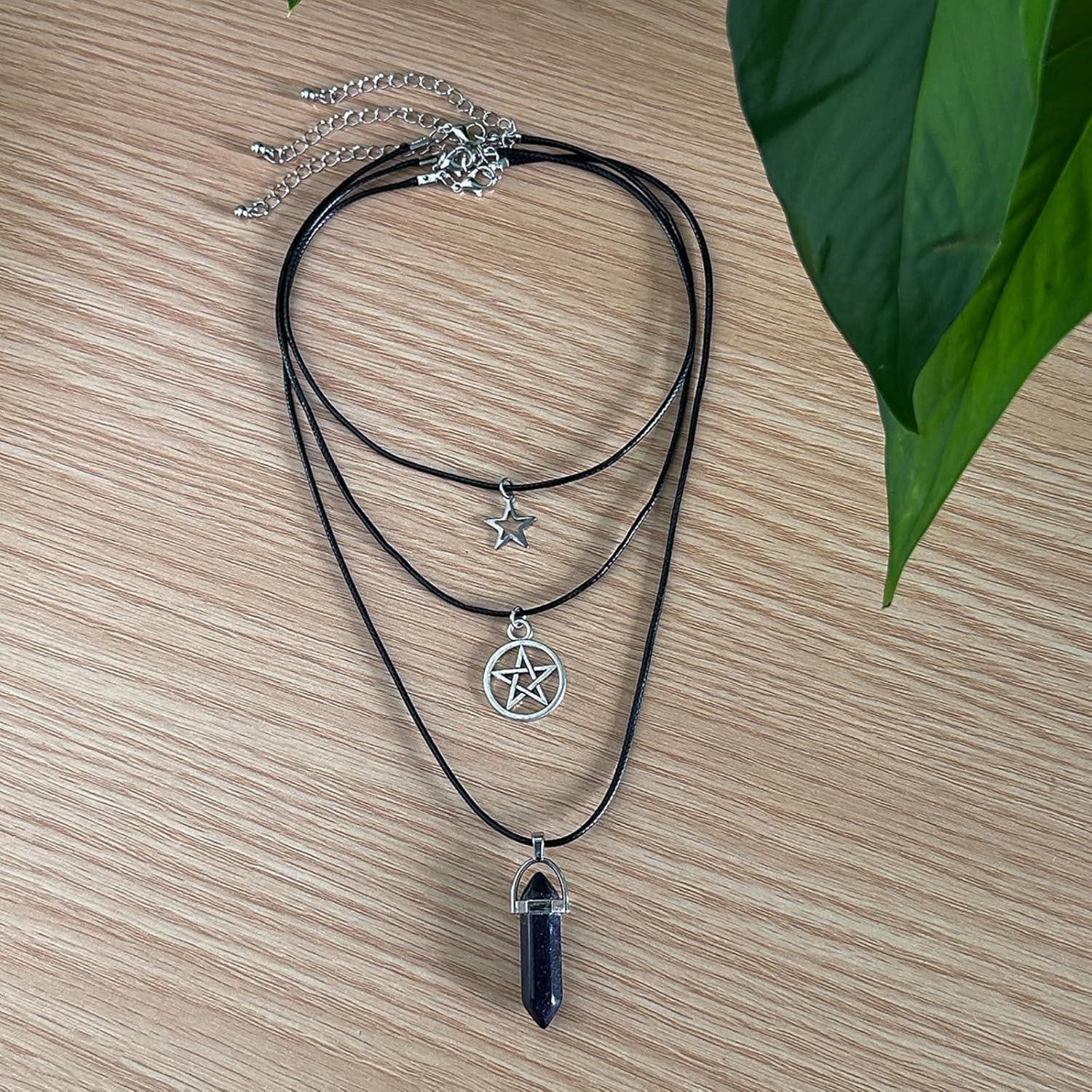 Layered Necklace for Women Witchy Jewelry Geometric Star Pendant Necklace Celestial Jewelry Holiday Party Birthday Gift for Her