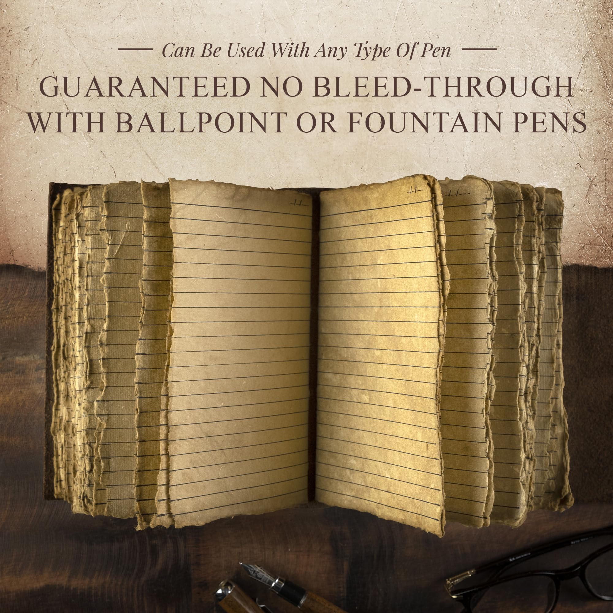 Antique Leather Journal Lined Pages with Key