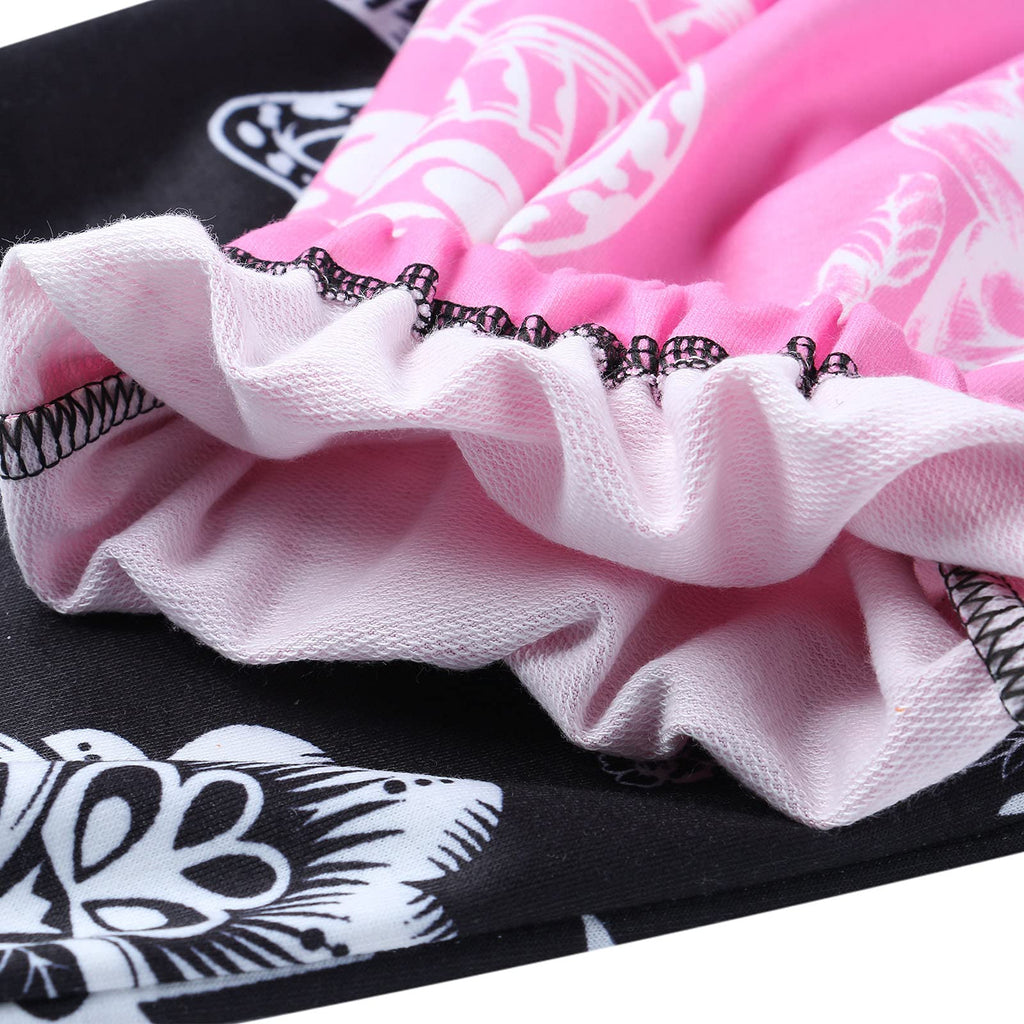 Amuver Women's Boho Hippie Harem Pants High Smocked Waist Printed Patchwork Sweatpants Yoga 90S Goth Baggy Casual Trousers