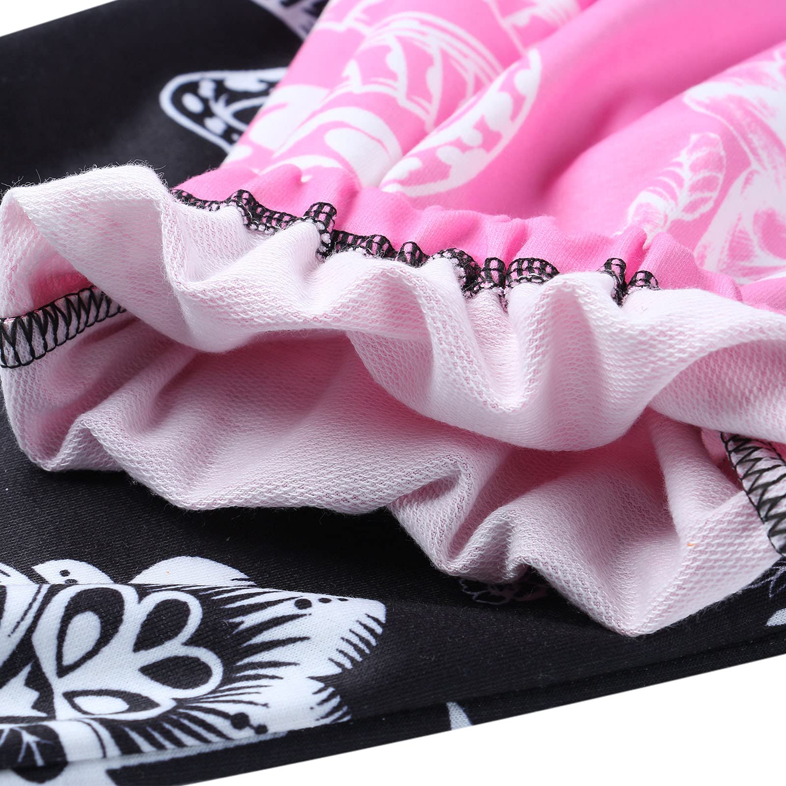 Amuver Women's Boho Hippie Harem Pants High Smocked Waist Printed Patchwork Sweatpants Yoga 90S Goth Baggy Casual Trousers