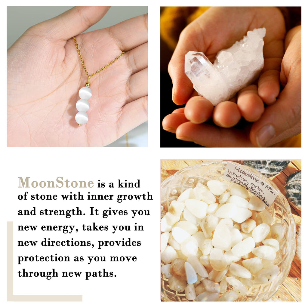 Moonstone Healing Crystal Necklace