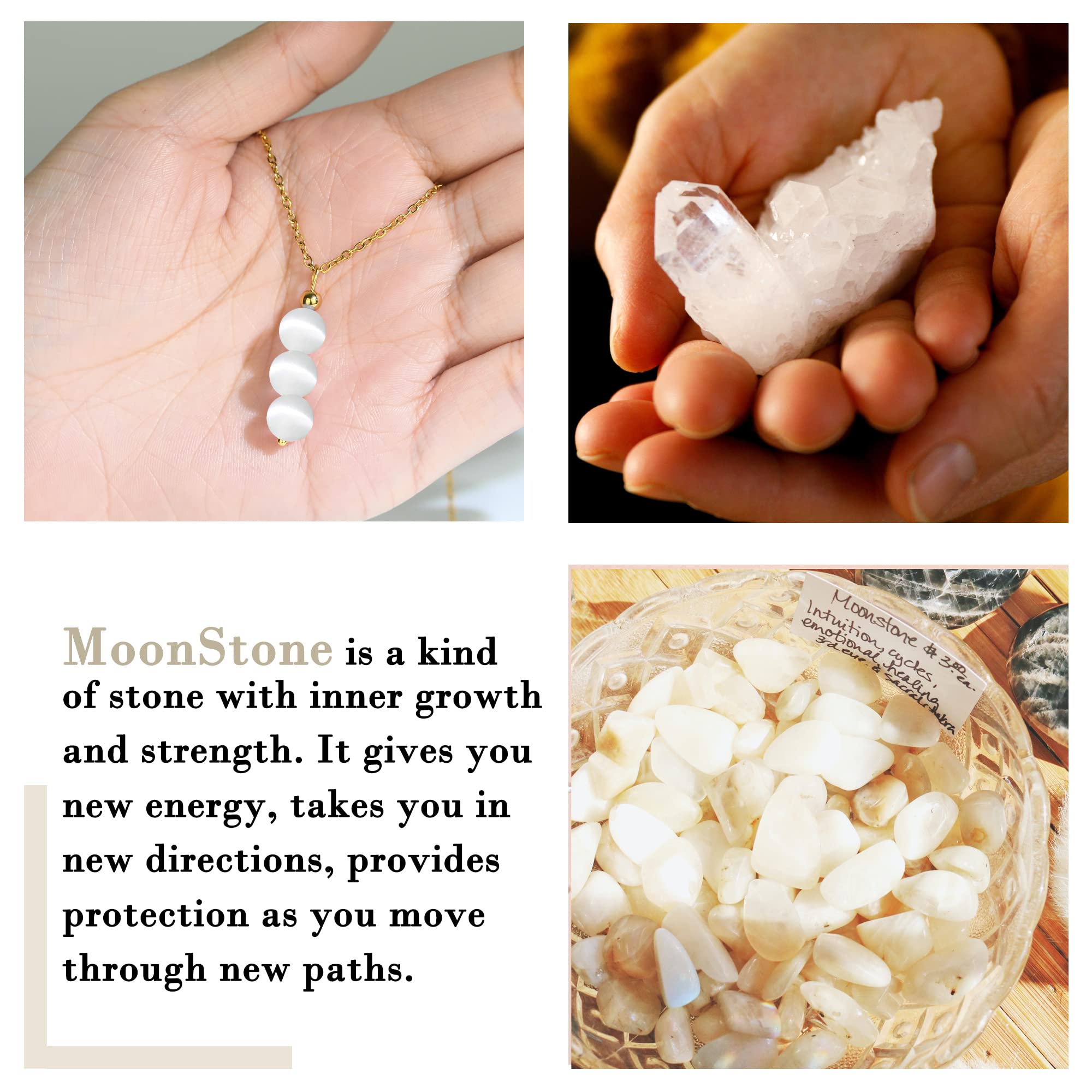 Moonstone Healing Crystal Necklace