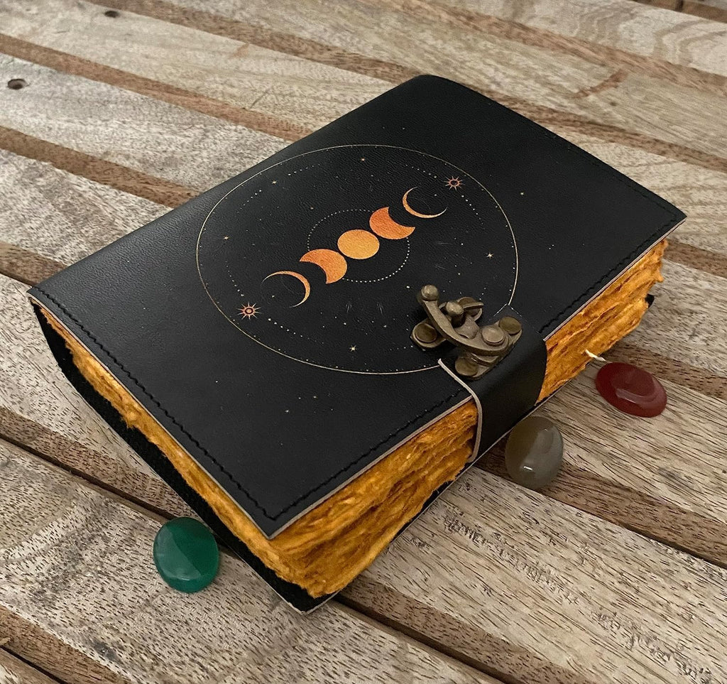Moon Phases Leather Bound Journal