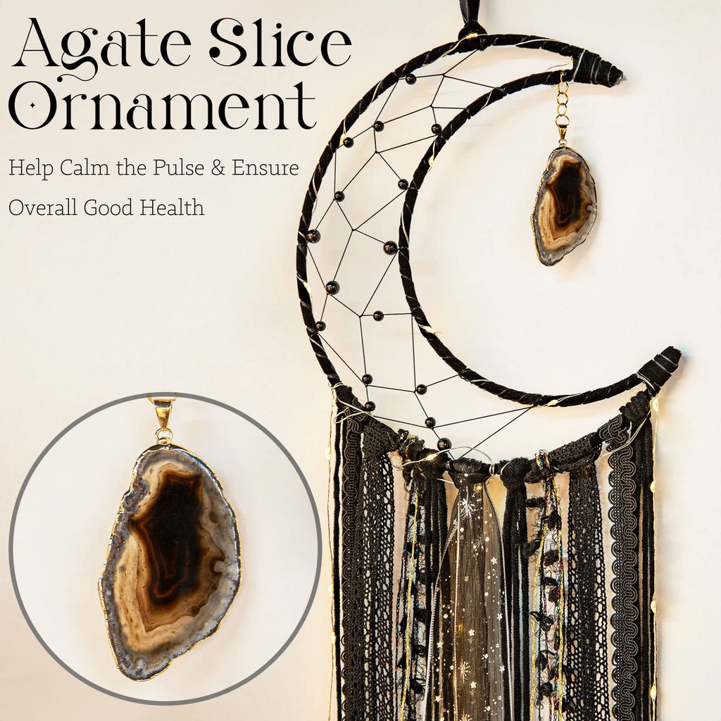 Crescent Moon Agate Dream Catcher