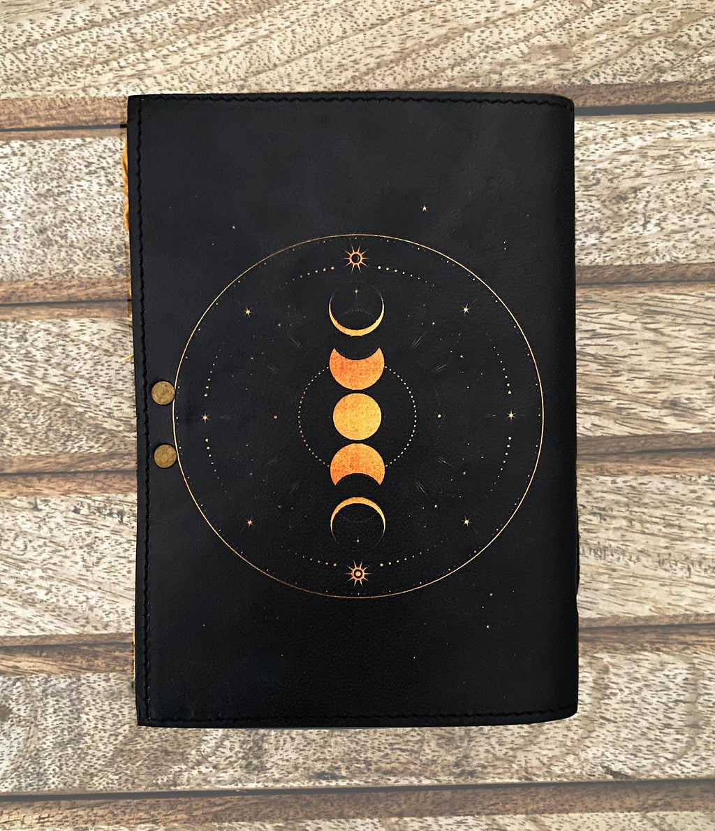 Moon Phases Leather Bound Journal