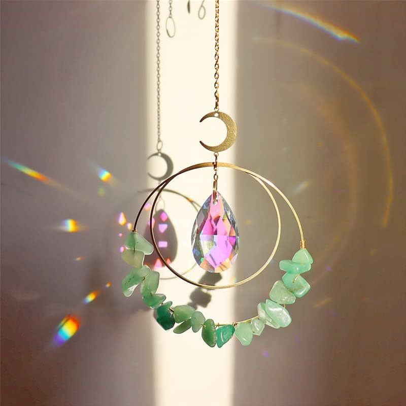 Natural Gravel White Crystal Circle Sunshine Catcher