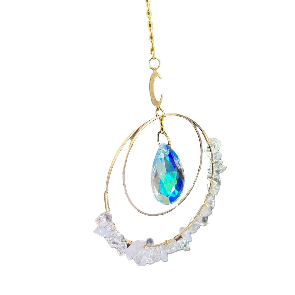 Natural Gravel White Crystal Circle Sunshine Catcher