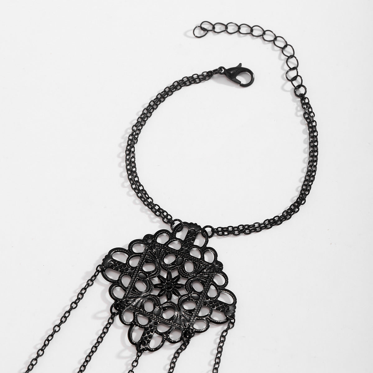 Goth Style Exaggerated Finger Tassel Bracelet