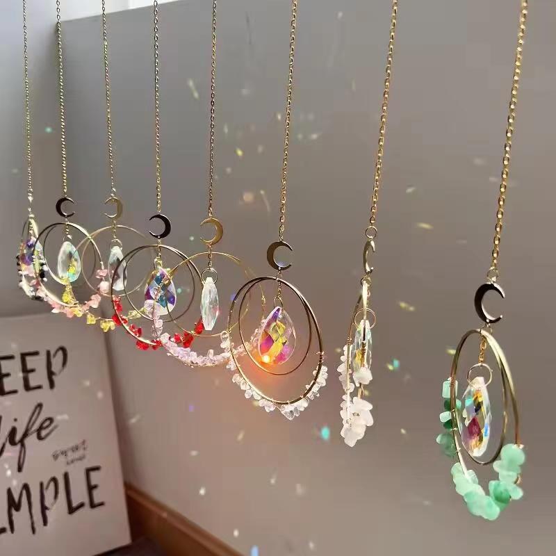 Natural Gravel White Crystal Circle Sunshine Catcher